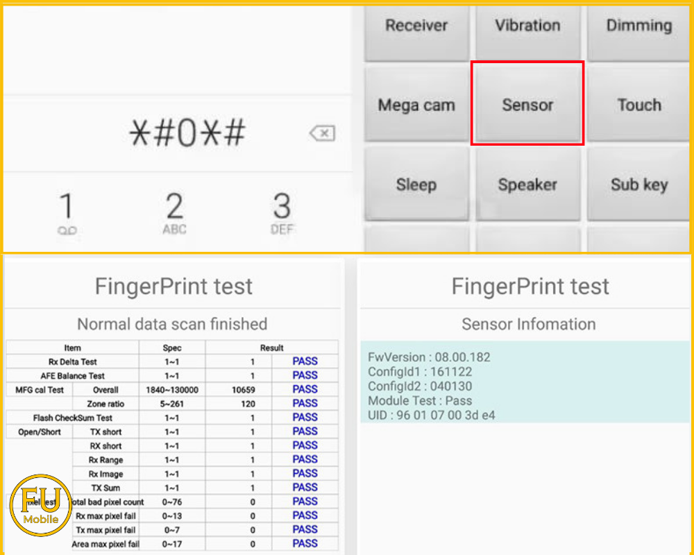 Sử dụng Secret Code để kiểm tra cảm biến