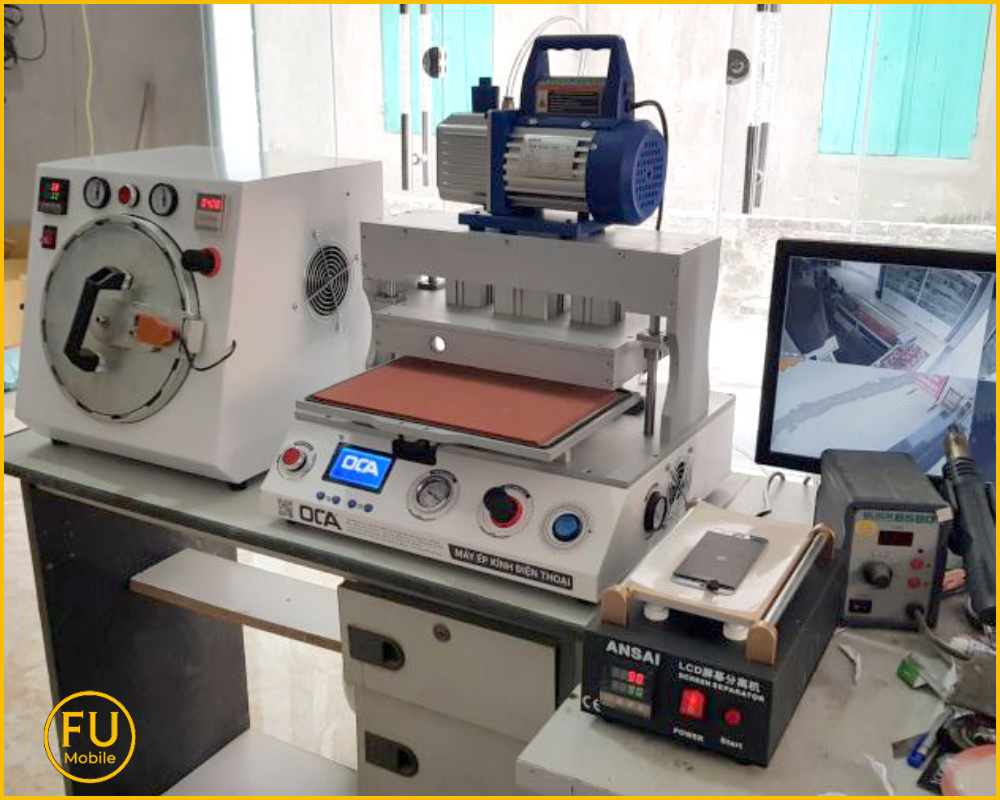 Bộ máy ép kính điện thoại chuyên dụng