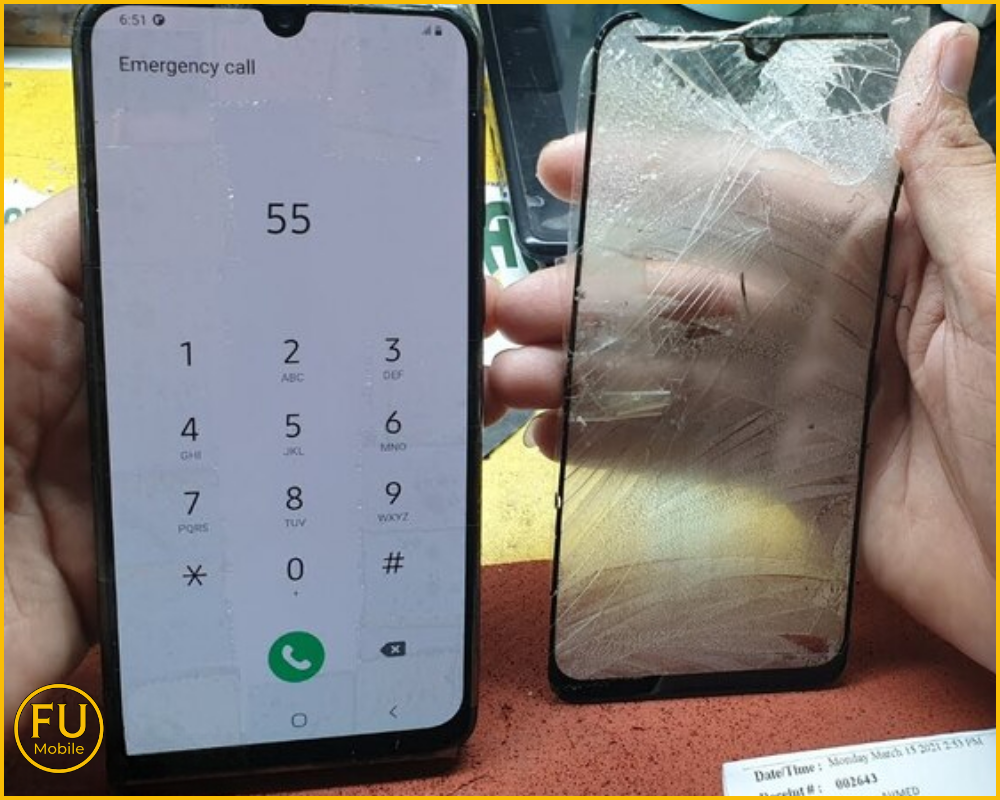 Ép kính Galaxy M31 giữ lại màn hình zin theo máy