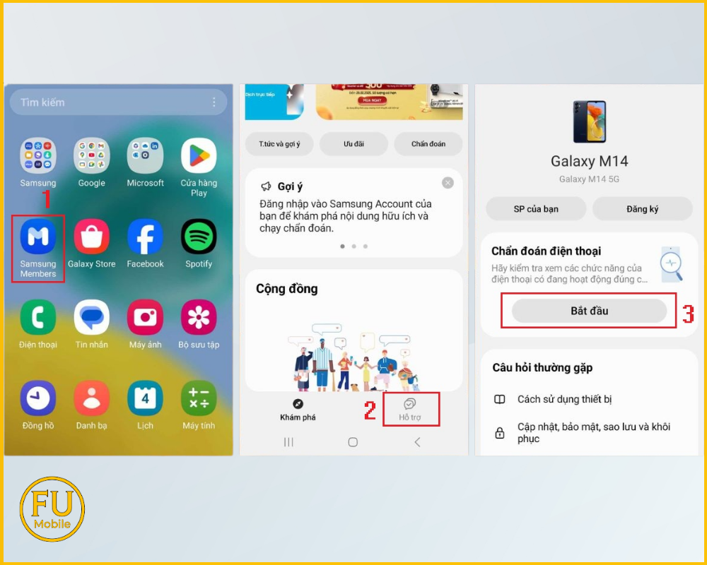 Cách test cảm ứng điện thoại Samsung bằng Samsung Members