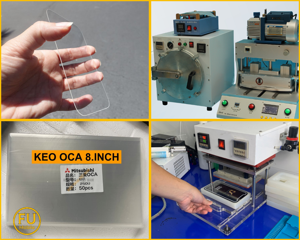 Chất lượng linh kiện và máy móc ép kính hiện đại