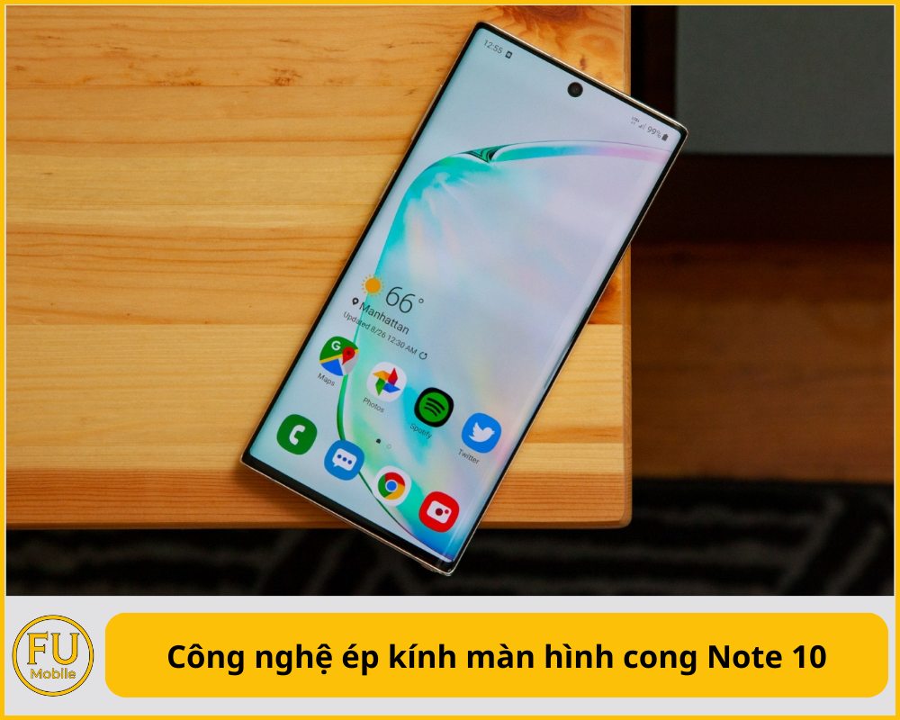 Công nghệ ép kính màn hình cong Note 10