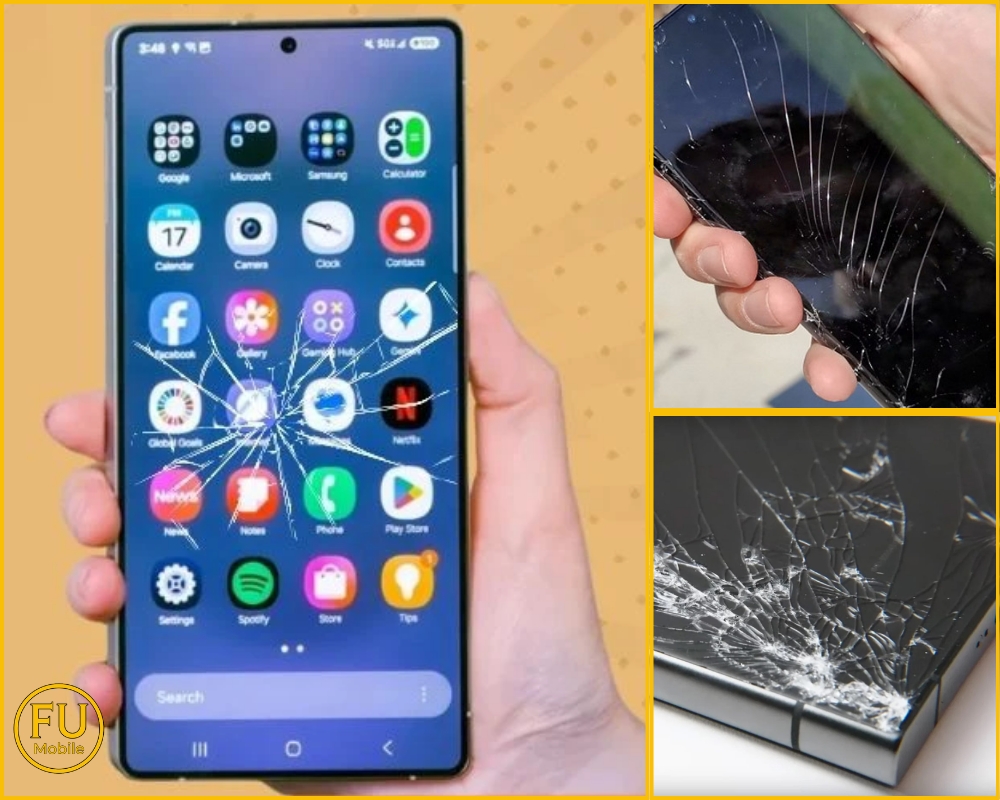 Dấu hiệu nhận biết Samsung S22 chỉ bị vỡ kính ngoài