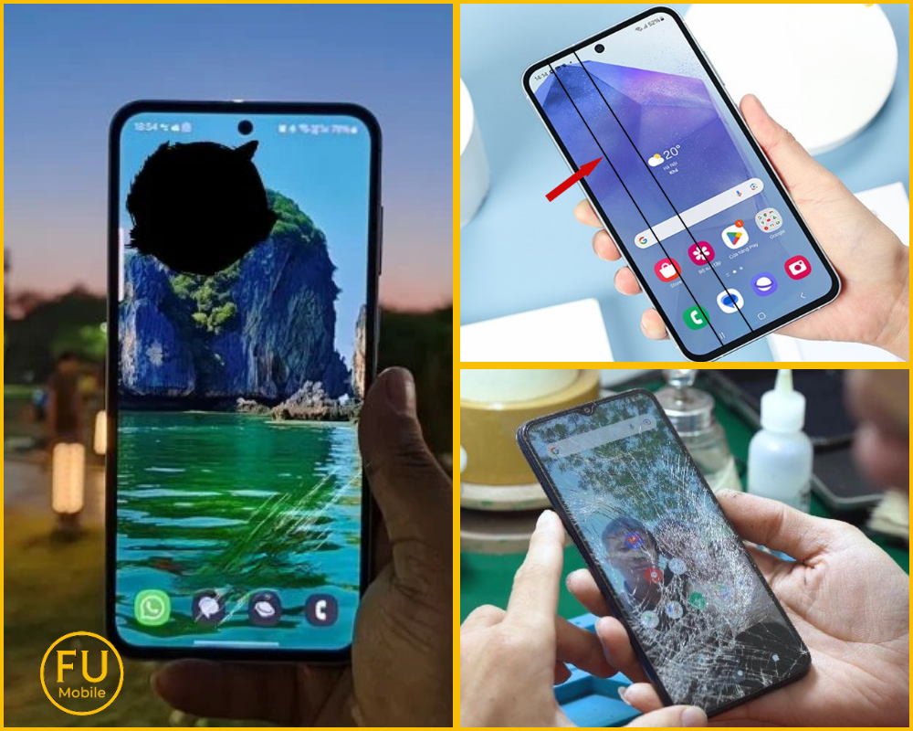 Rủi ro khi ép kính Samsung A55 thủ công