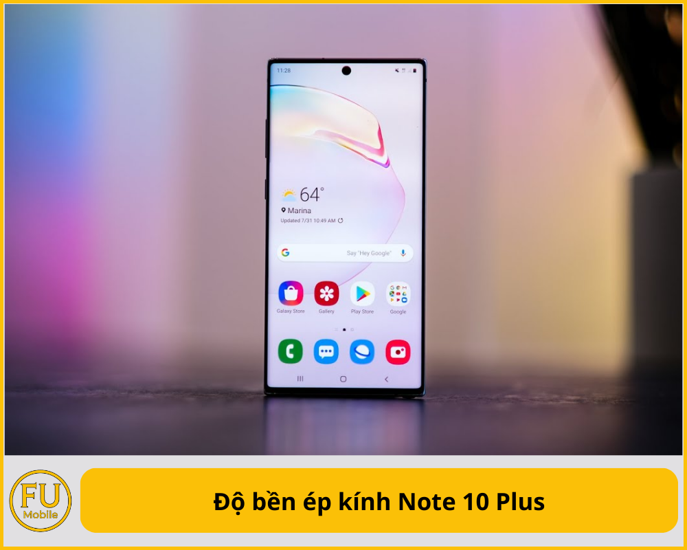 Độ bền ép kính Note 10 Plus
