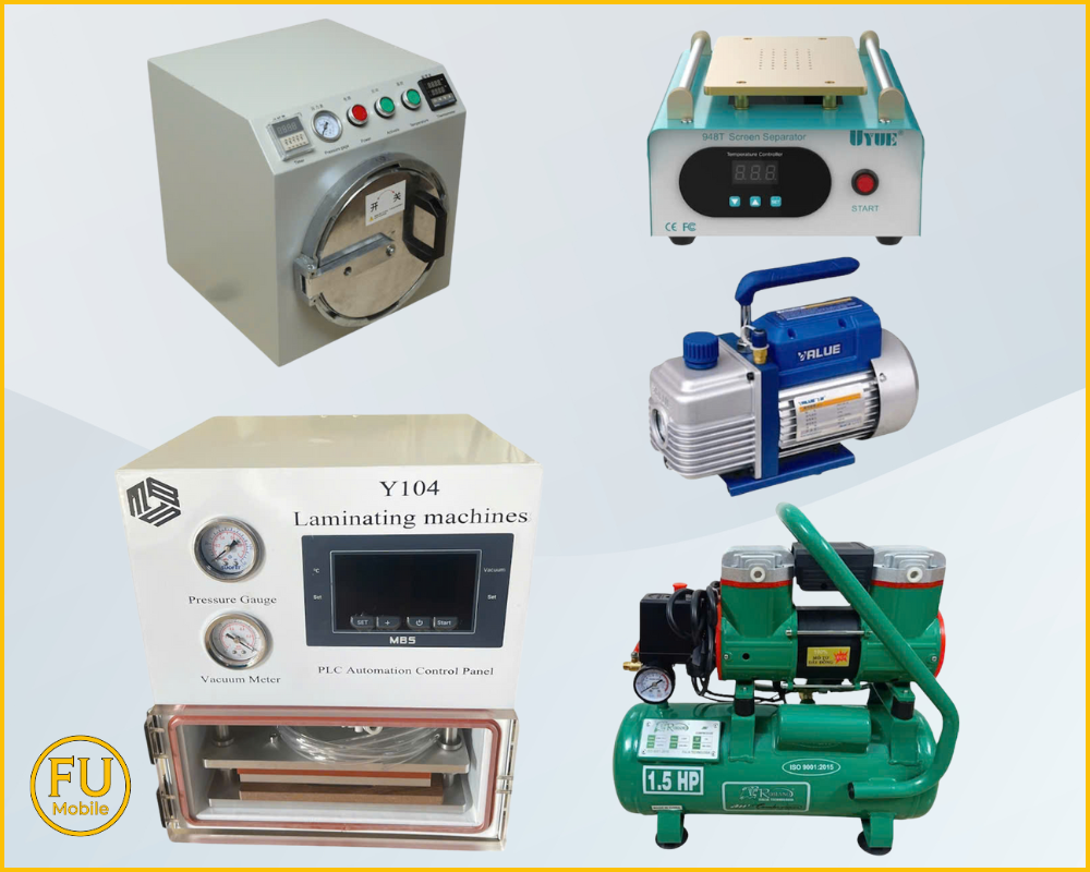 Hệ thống máy ép kính iPhone 14 Pro Max