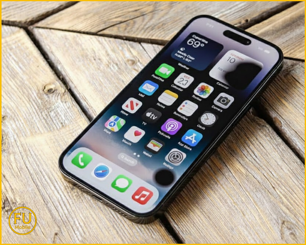 Hình ảnh minh họa màn hình điện thoại xuất hiện hiện tượng loang mực