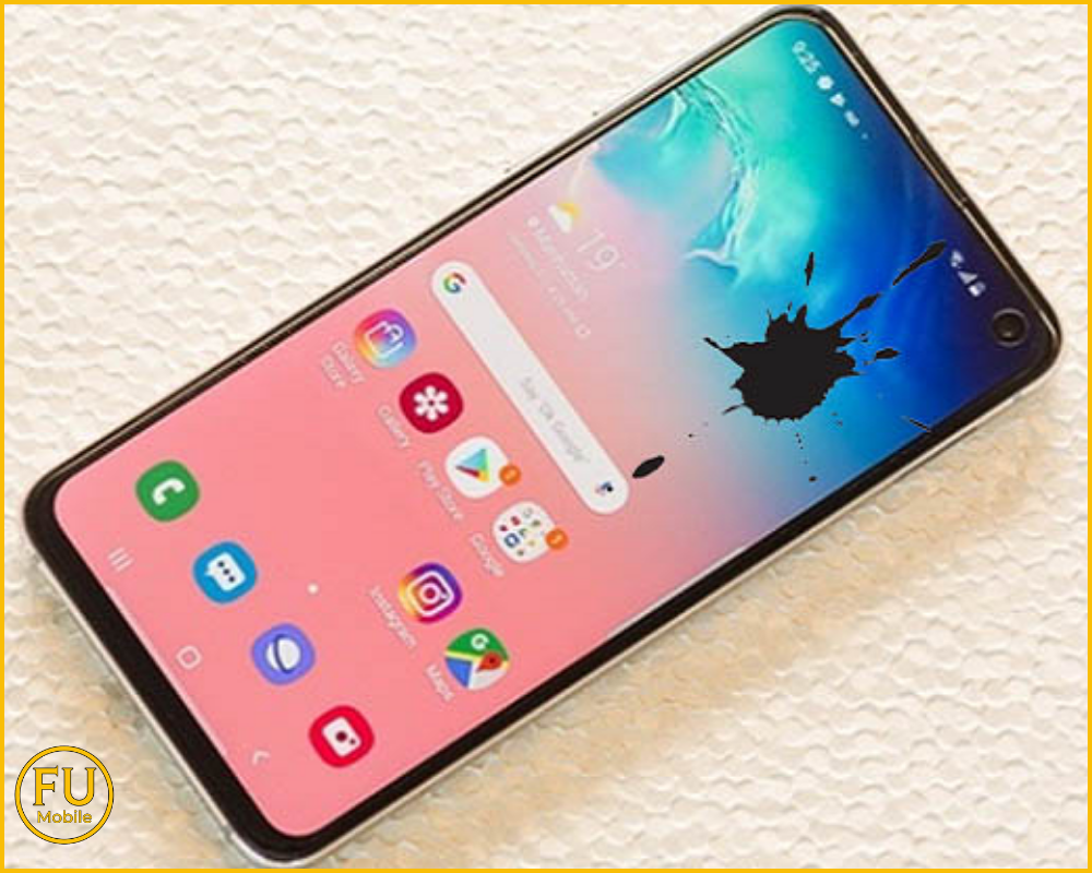 Màn hình điện thoại bị sọc, đốm đen, chảy mực