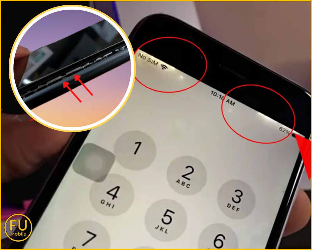 Màn hình điện thoại bị hở sáng và bung keo