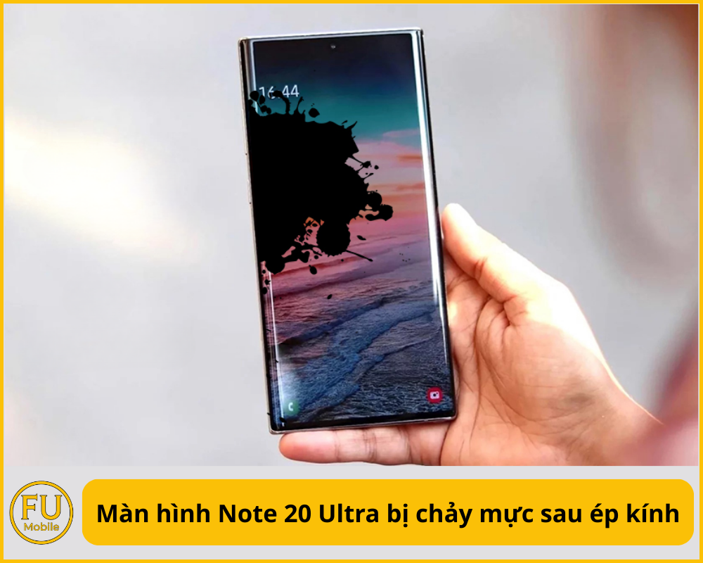 Màn hình Note 20 Ultra bị chảy mực sau ép kính