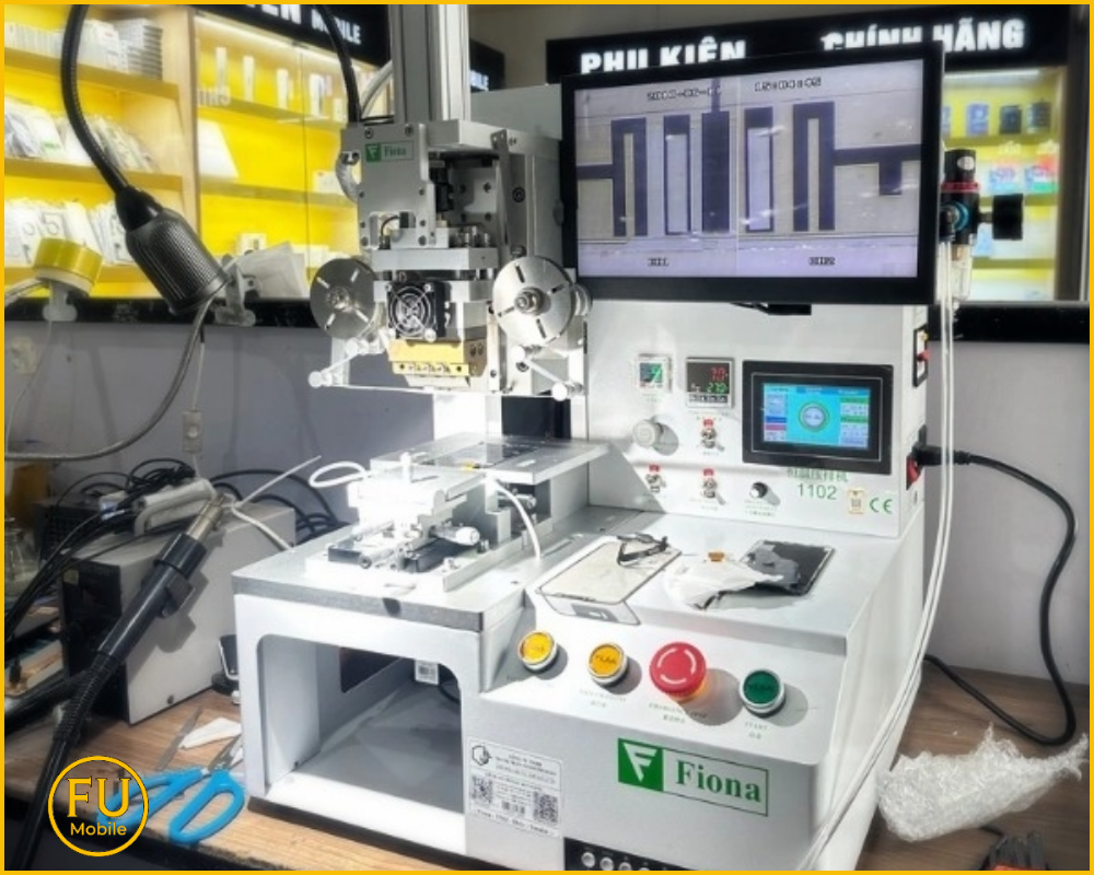 Máy ép cổ cáp màn hình điện thoại