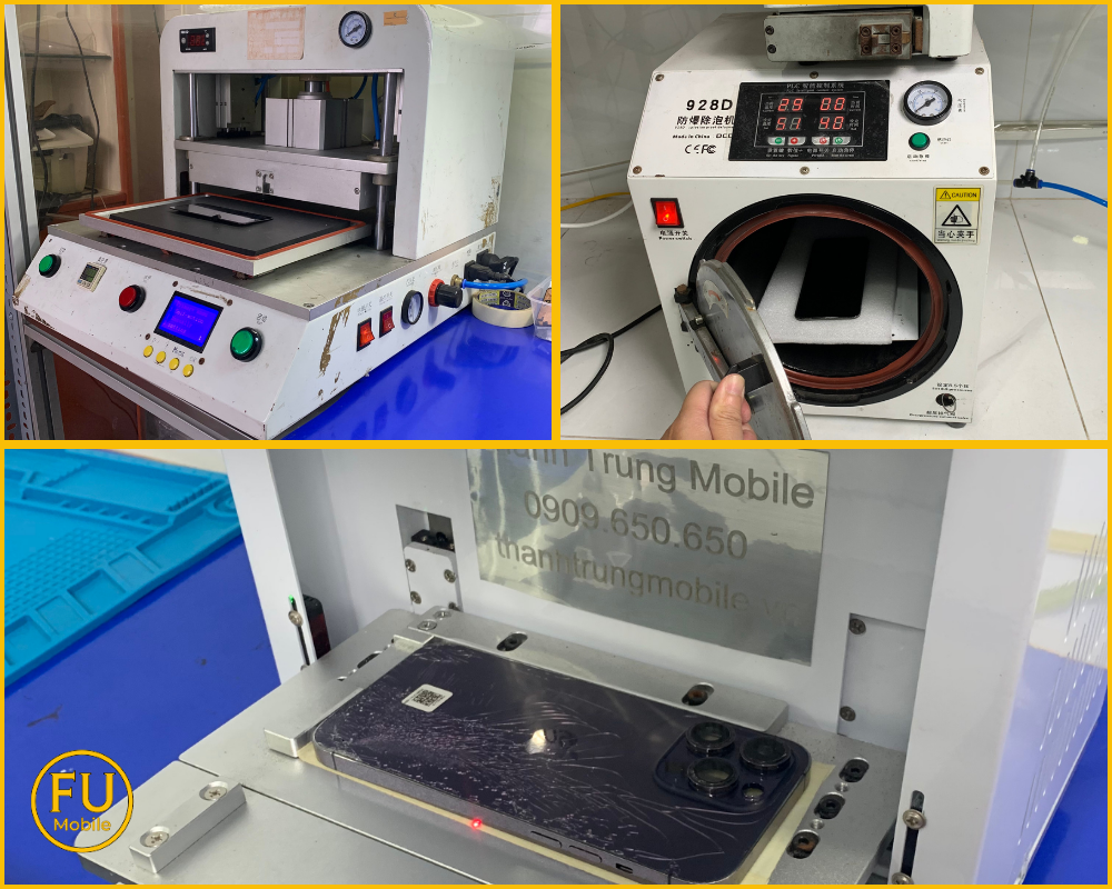 Máy ép kính điện thoại chuyên dụng tại FUmobile