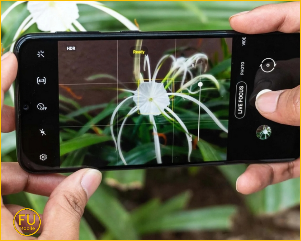 Chụp hình bằng camera trước để kiểm tra