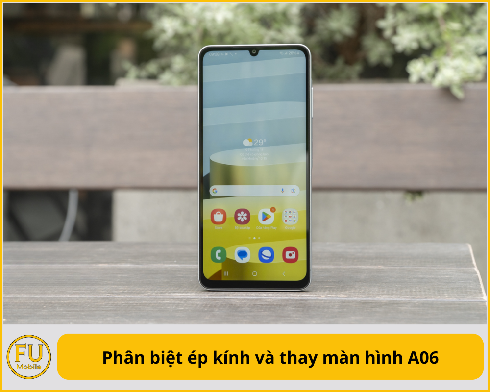 Phân biệt ép kính và thay màn hình A06