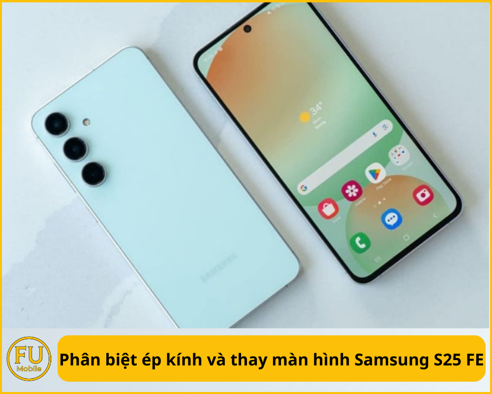 Phân biệt ép kính và thay màn hình Samsung S25 FE