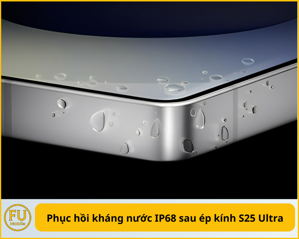 Phục hồi kháng nước IP68 sau ép kính S25 Ultra