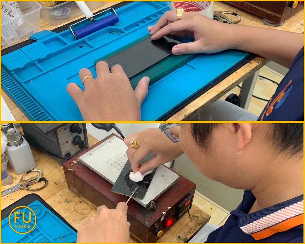 Quy trình thay kính Samsung Galaxy M02 tại Fumobile