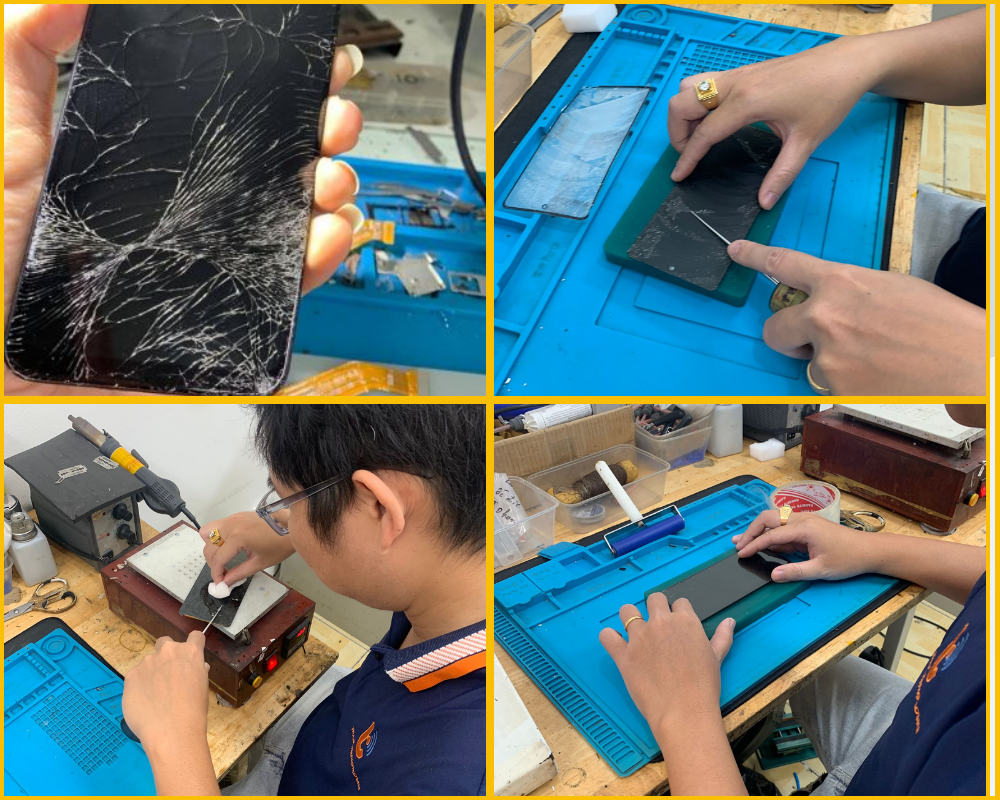 Quy trình thay kính Samsung Galaxy M04 tại Fumobile