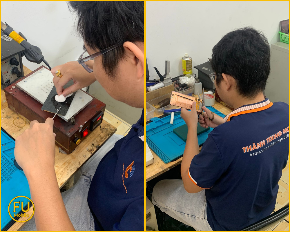 Quy trình thay mặt kính Samsung A53 tại FUmobile