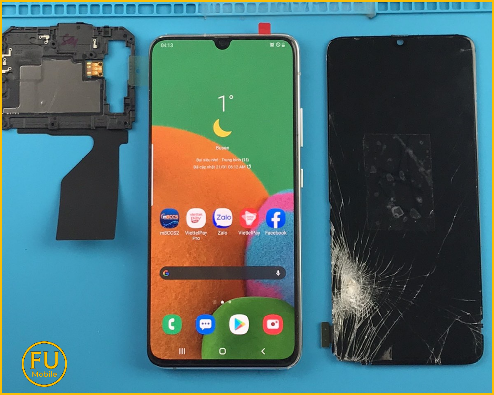 Quy trình thay kính Samsung Galaxy A90 5G chuẩn kỹ thuật tại FUmobile