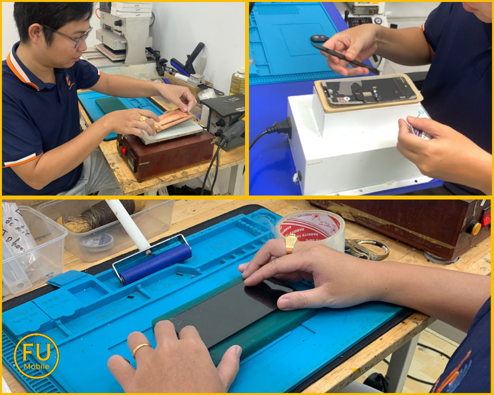 Quy trình thay kính cảm ứng Samsung A52 tại FUmobile