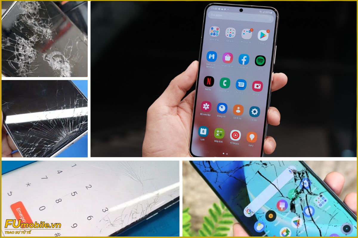 Samsung Galaxy S22 Plus và dấu hiệu nứt bể mặt kính thường gặp
