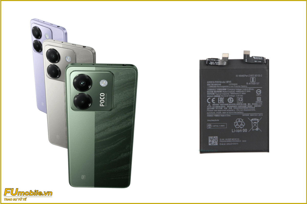 Thay pin Xiaomi POCO M7 Pro 5G chính hãng, lấy ngay
