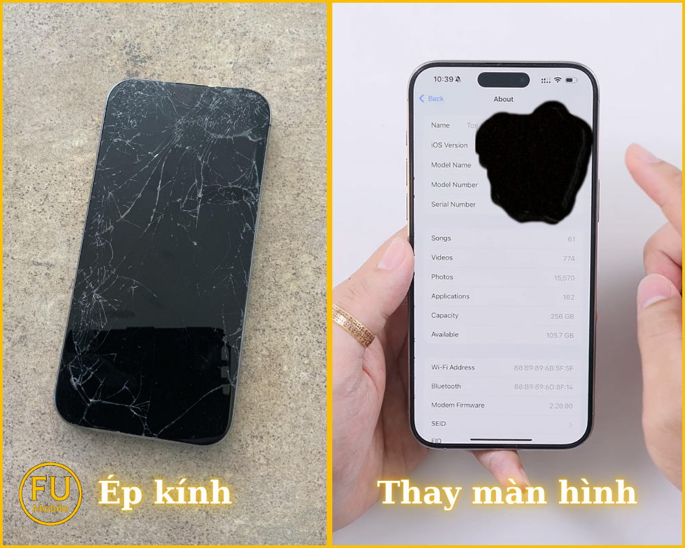 Xác định đúng tình trạng ép kính hay thay màn hình iPhone 14 Pro Max